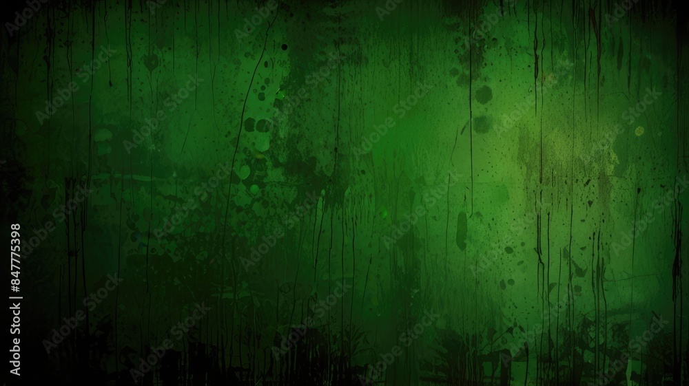 Fototapeta premium Creative Dark Streaks on Green Surface