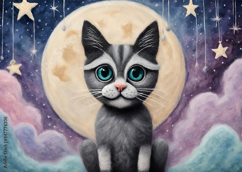 cat in the night