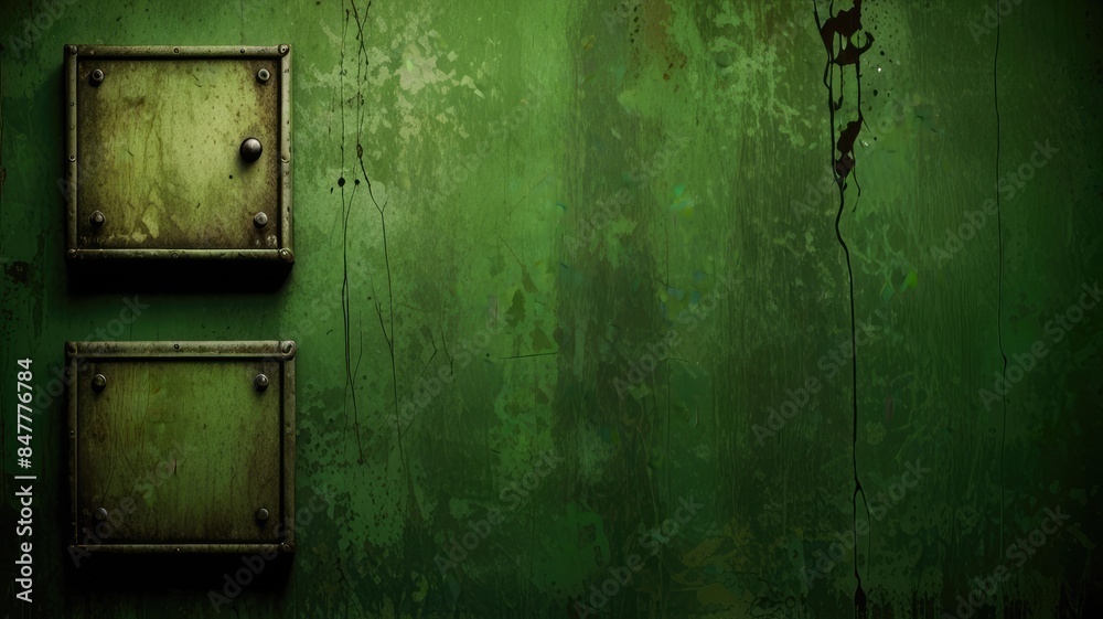 Modern Abstract Splatter on Darkened Green Modern Abstract Splatter on Darkened Green