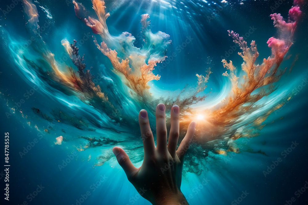 Under the blue waters of the ocean, sunlight shines down from the surface, constantly caressing the creatures in the ocean with eyes shaped swirling in their hands. The tablecloth Under the blue waters of the ocean, sunlight shines down from the surface, constantly caressing the creatures in the ocean with eyes shaped swirling in their hands. The tablecloth