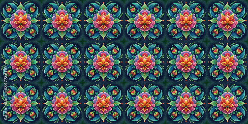 Floral Ikat Seamless Pattern
Floral Ikat Seamless Pattern