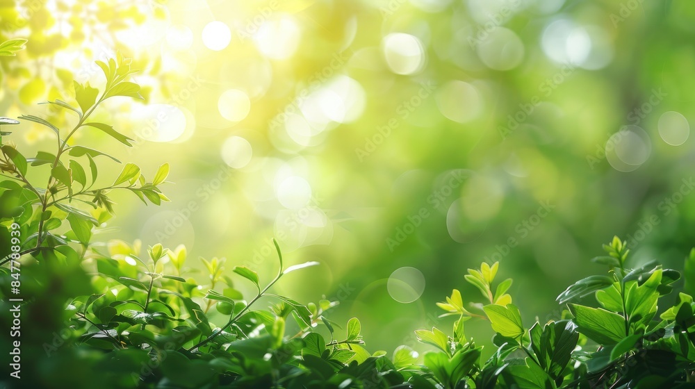 Green Bokeh Nature Background with Blur Green Bokeh Nature Background with Blur