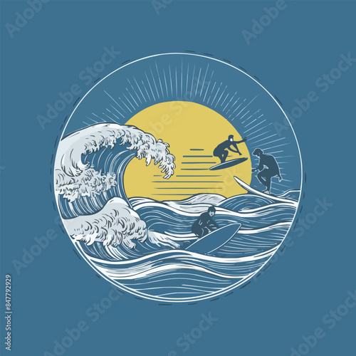 Chasing sunsets and summer dreams vector, Summer beach vacation tshirt design