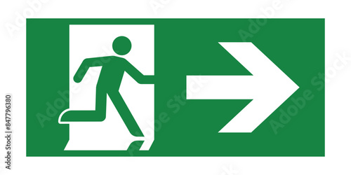 Wallpaper Mural Exit Sign. Fire Exit Sign. Emergency Fire Exit Sign. Vector Illustration Isolated on White Background. Torontodigital.ca