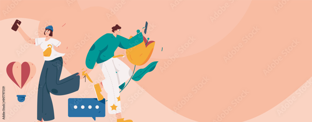 Naklejka premium 3.12 International Women's Day professional women flat character vector concept operation hand drawn illustration 