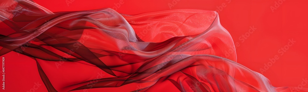 Red background with beautiful transparent fabric. Red background with beautiful transparent fabric.