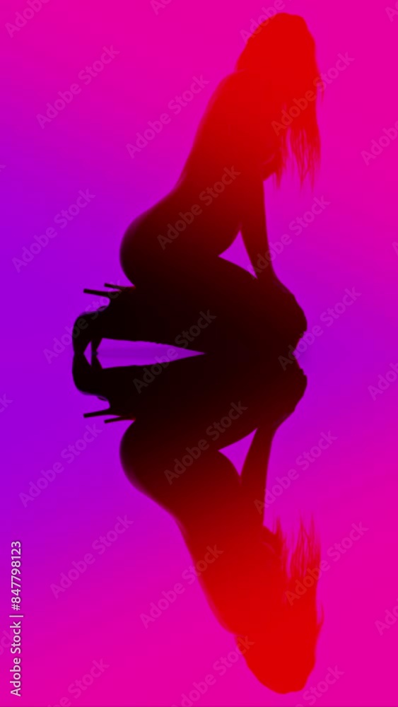 woman posing in shadow in vertical woman posing in shadow in vertical