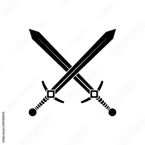 Sword icon vector. saber illustration sign. weapon symbol. steel logo.
