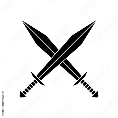 Sword icon vector. saber illustration sign. weapon symbol. steel logo.