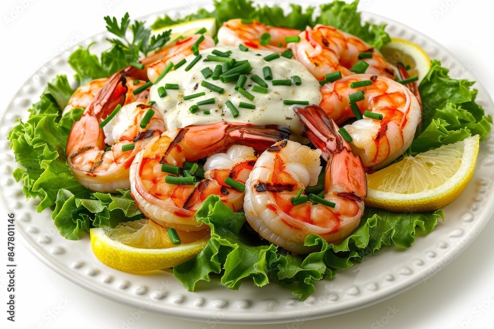 BBQ Shrimp Appetizer with Tangy White Sauce and Fresh Parsley BBQ Shrimp Appetizer with Tangy White Sauce and Fresh Parsley