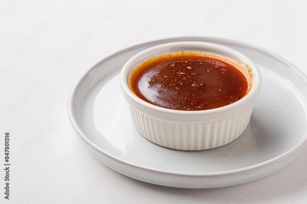 Gourmet BBQ Sauce in Ceramic Ramekin for Grilled Meats Gourmet BBQ Sauce in Ceramic Ramekin for Grilled Meats