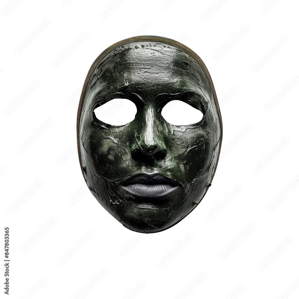 Close-up of a dark, eerie, and hollow mask with a haunting expression, suitable for Halloween, theatre, or artistic projects. Close-up of a dark, eerie, and hollow mask with a haunting expression, suitable for Halloween, theatre, or artistic projects.