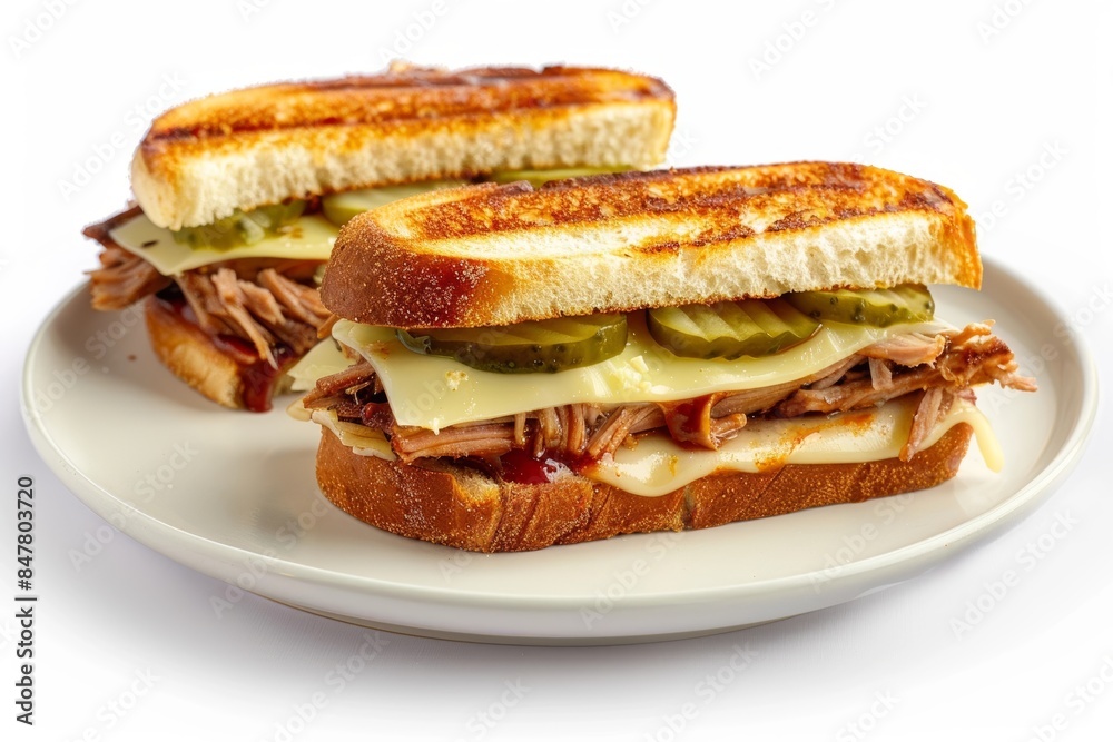 Tempting Roast Pork Panini with Melted Colby Cheddar