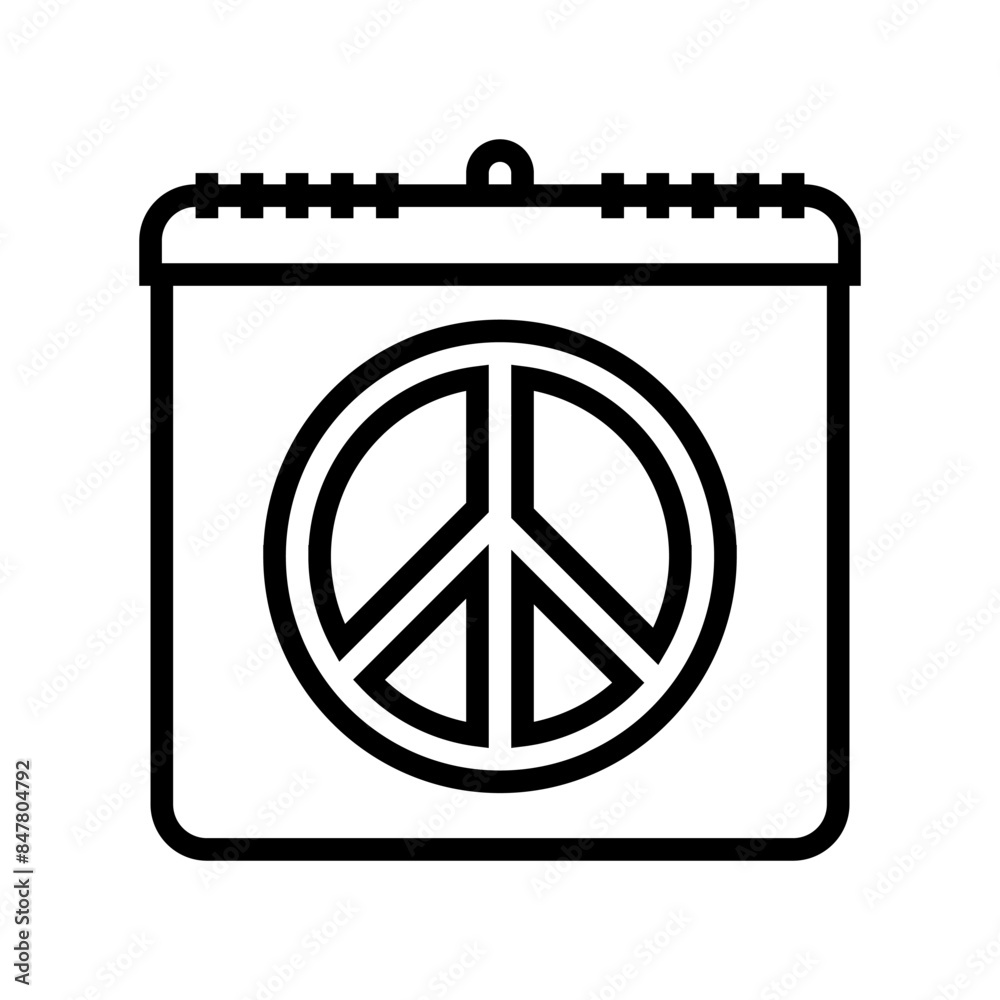 non violence international day line icon vector. non violence international day sign. isolated contour symbol black illustration non violence international day line icon vector. non violence international day sign. isolated contour symbol black illustration