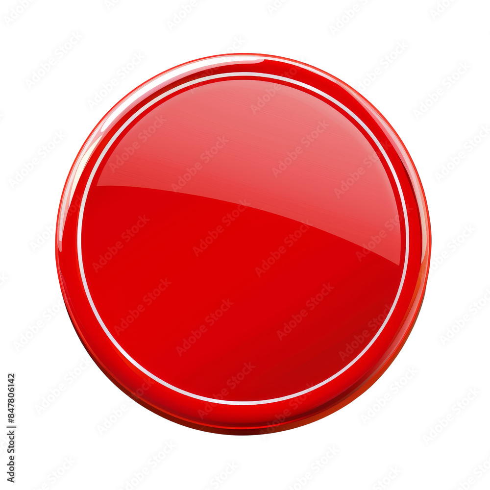 A glossy red button isolated on transparent background, perfect for web design and user interface elements. A glossy red button isolated on transparent background, perfect for web design and user interface elements.
