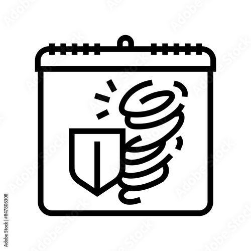 disaster reduction international day line icon vector. disaster reduction international day sign. isolated contour symbol black illustration