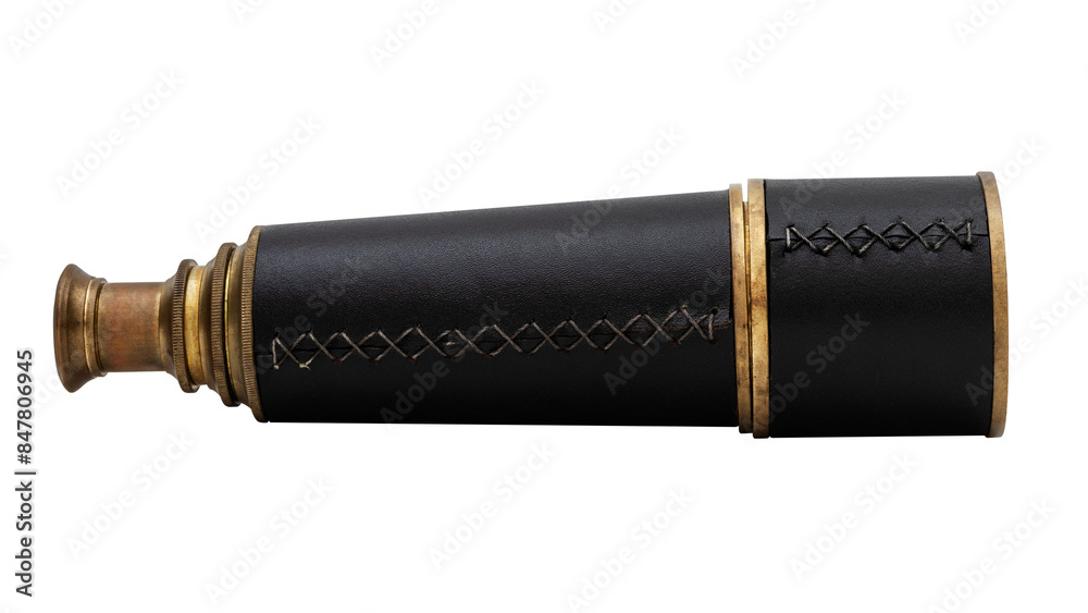 Fototapeta premium Retro black telescope design element