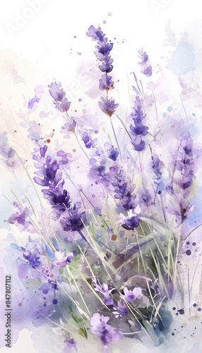 ラベンダーの花　Generative AI