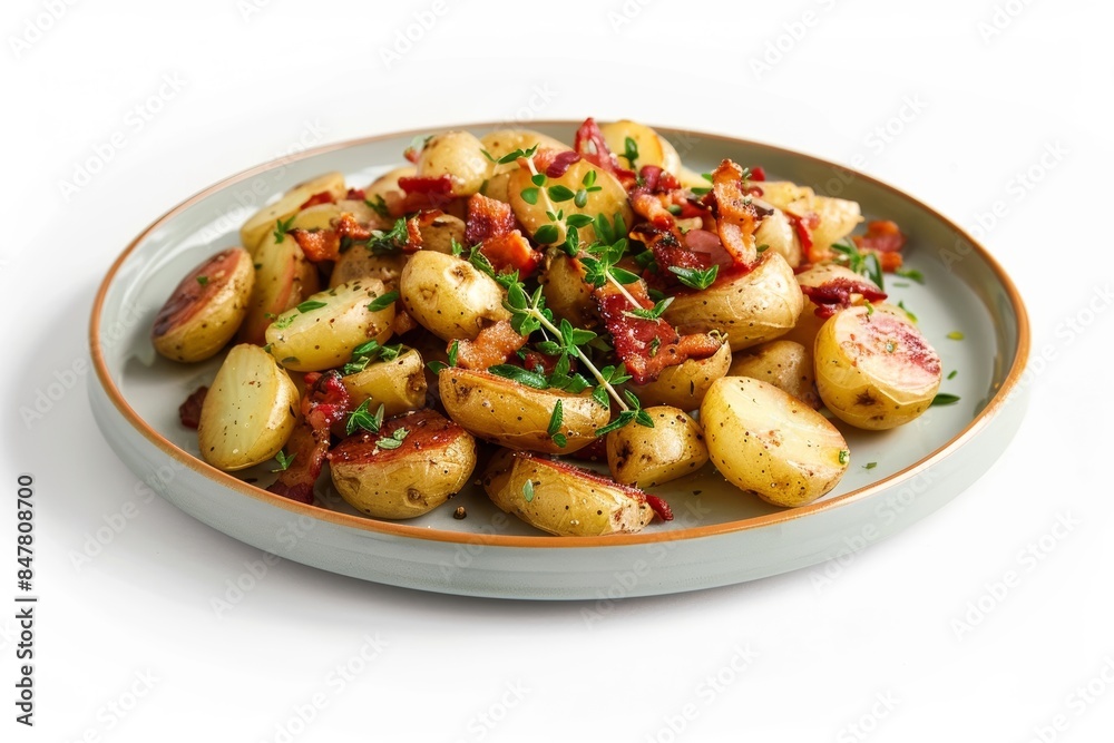 Delicious Bacon and Pancetta Potato Dish with Crispy Potatoes Delicious Bacon and Pancetta Potato Dish with Crispy Potatoes