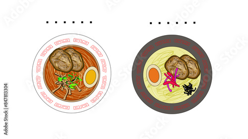 醤油ラーメン豚骨ラーメン