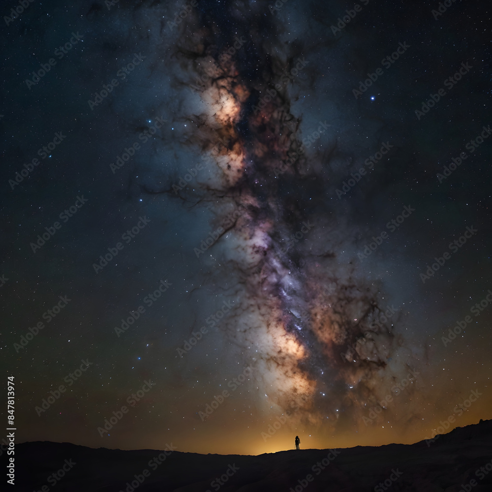 Starry Night in the Milky Way Galaxy,Space,generative God creatio
