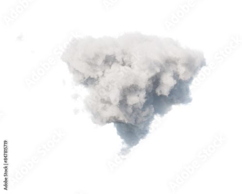single white cloud with transparent background