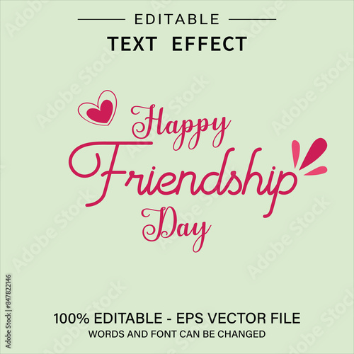 happy Friendship Day text effect | editable text effect