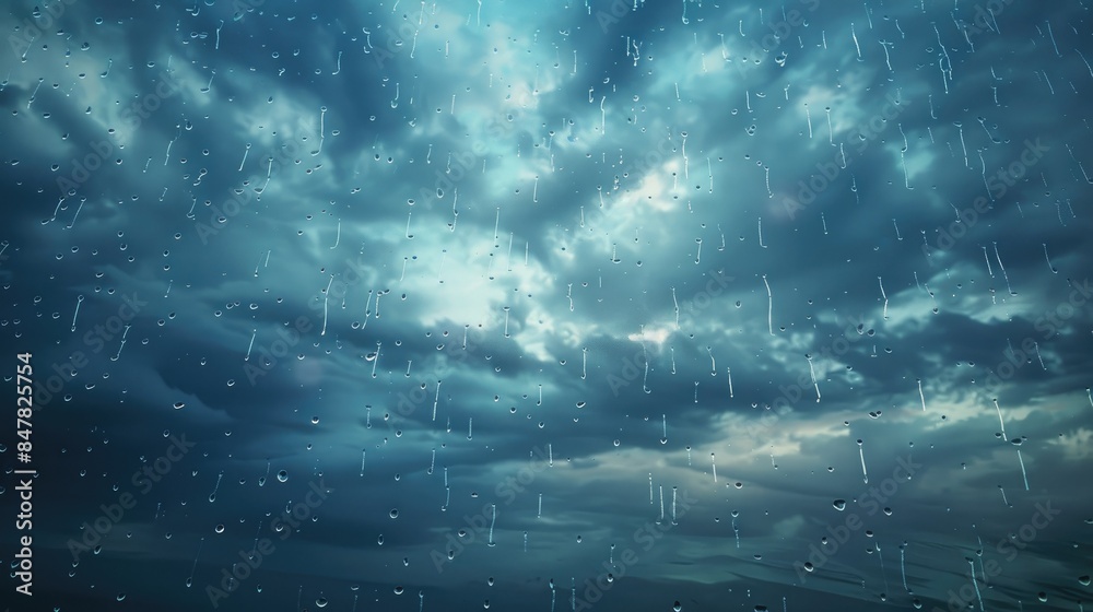 Cloudy sky with heavy rain Cloudy sky with heavy rain
