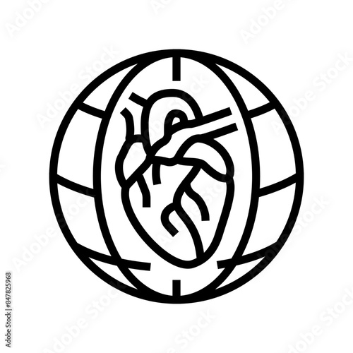womens international day line icon vector. womens international day sign. isolated contour symbol black illustration