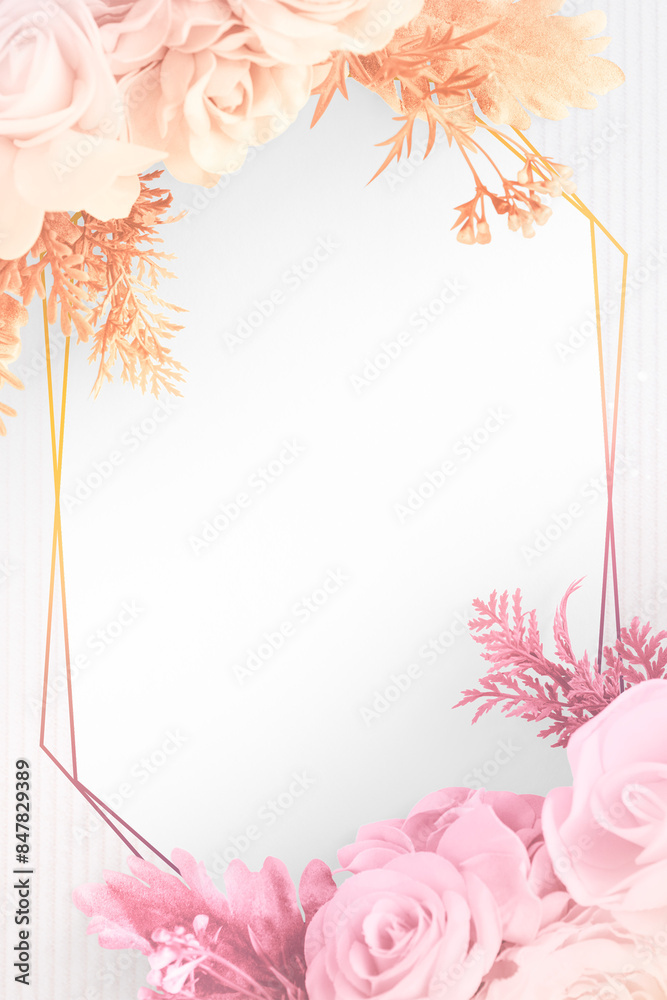 Blank floral frame design element Blank floral frame design element