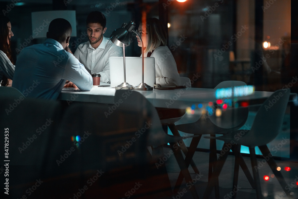 © Reese Coop/peopleimages.com - Group, brainstorming and night in meeting, laptop and planning of teamwork, deadline and project for website. Business, computer and admin assistant, online and people in boardroom, dark and startup © Reese Coop/peopleimages.com - Group, brainstorming and night in meeting, laptop and planning of teamwork, deadline and project for website. Business, computer and admin assistant, online and people in boardroom, dark and startup