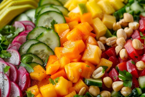 Tropical Fruit Extravaganza: Vibrant Platters for Travel, Health, and Food Promotions