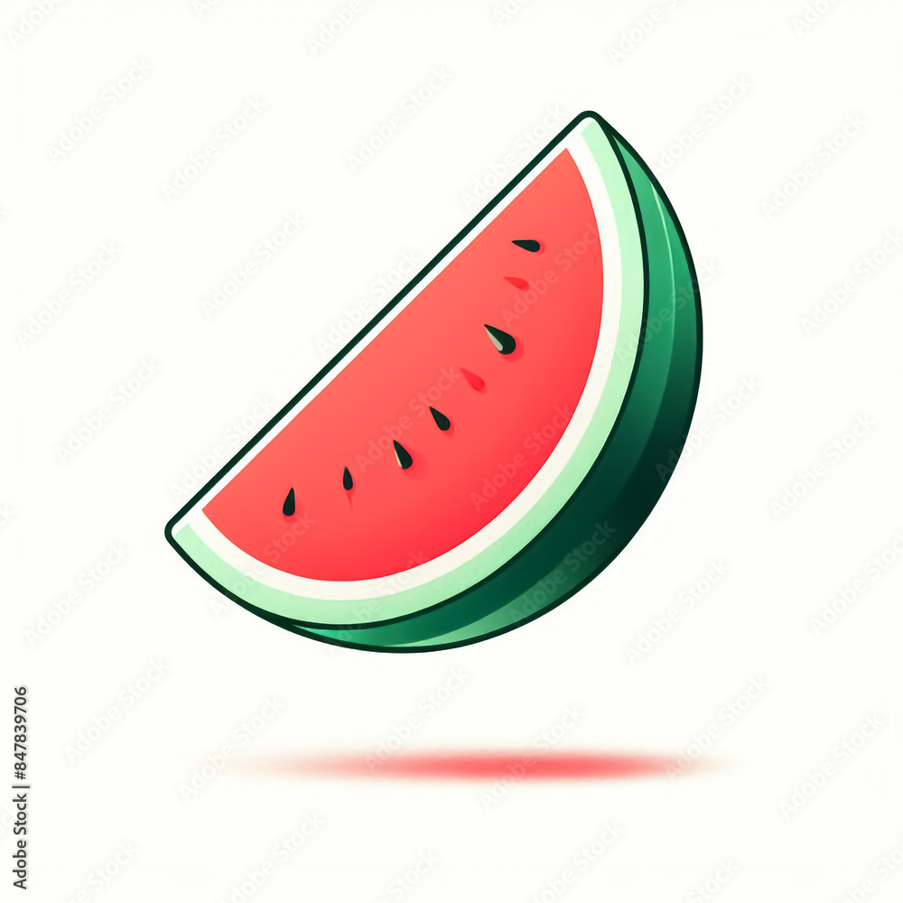 Slice of watermelon on white background Slice of watermelon on white background