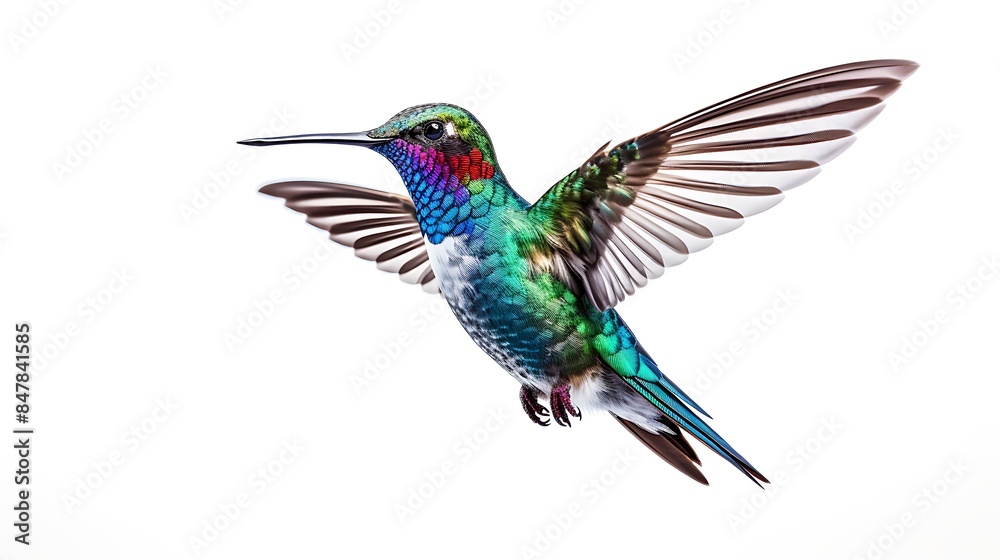 Fototapeta premium hummingbird on white background