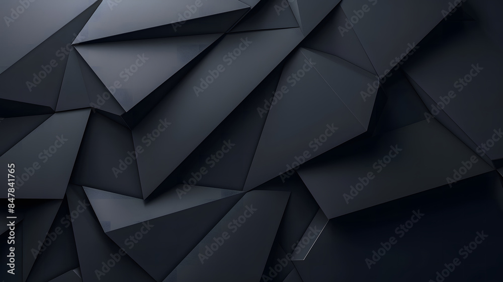 Fototapeta premium Modern black geometry with an abstract background. Dark Minimal Web banner in Geometric shape. Futuristic Design Illustration. Black Friday sale, Cyber Monday concept design