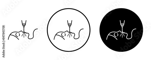 Laser Anti-Aging Treatment Icon Perfect for Skincare and Beauty Designs
