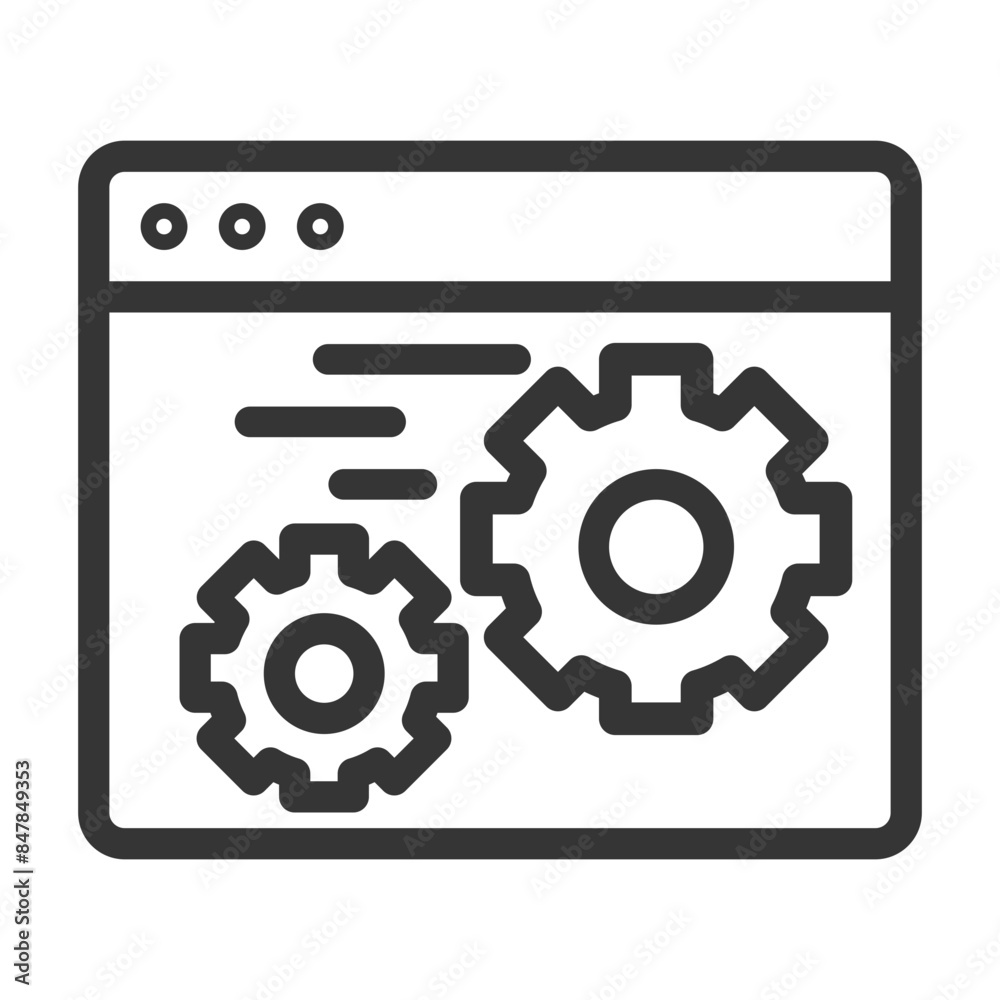 Web development in SEO icon outline style detailed Web development in SEO icon outline style detailed
