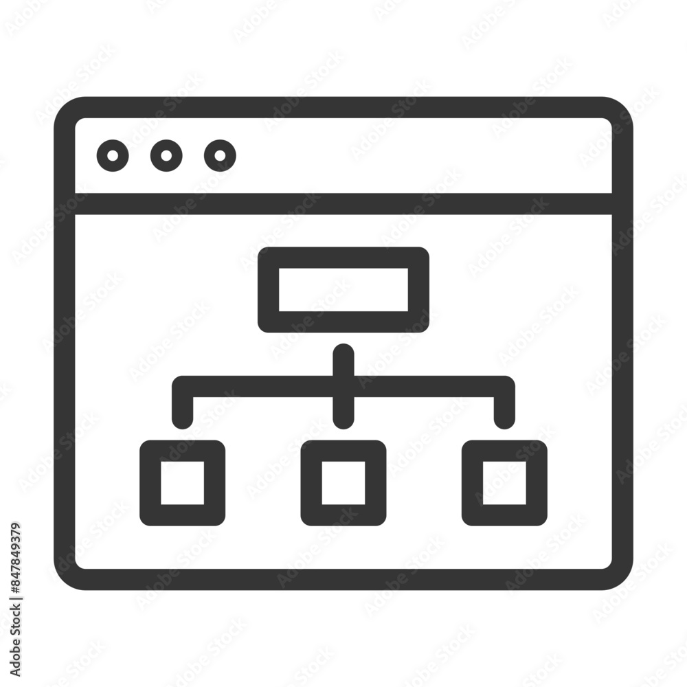 Sitemap in SEO icon outline style detailed Sitemap in SEO icon outline style detailed