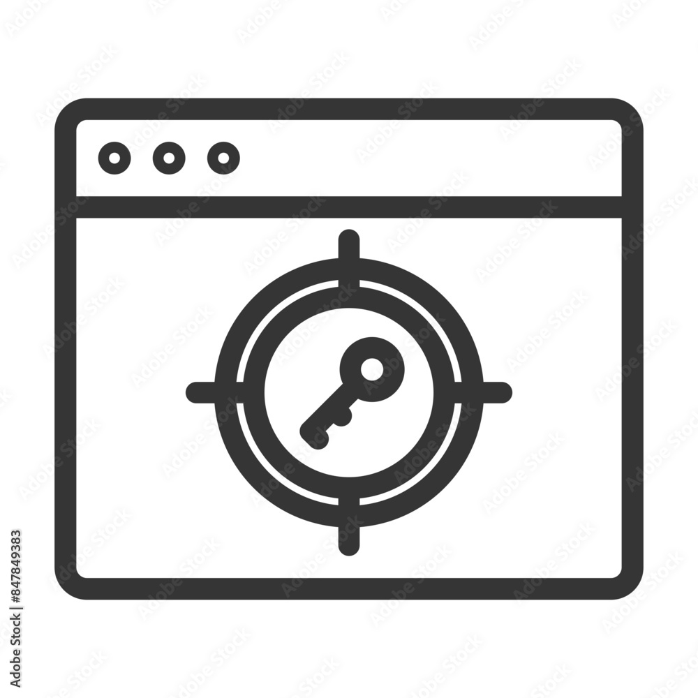 Target keyword in SEO icon outline style detailed Target keyword in SEO icon outline style detailed