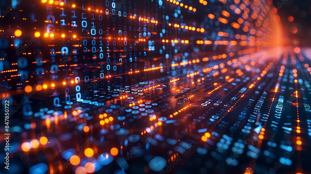 matrix binary code digital flow matrix binary code digital flow