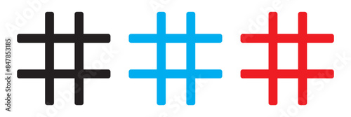 Hashtag icon vector isolated on white background. hashtag vector icon