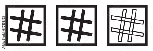 Hashtag icon vector illustration. hashtag sign and symbol