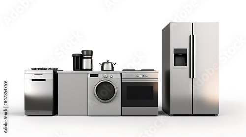 set of household appliances