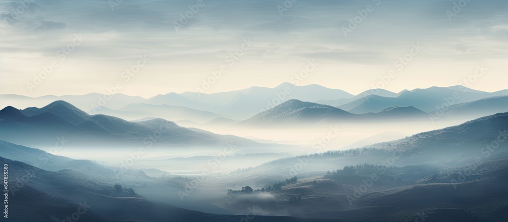 Misty Hills. Creative banner. Copyspace image Misty Hills. Creative banner. Copyspace image