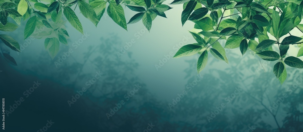 green leaves on the background. Creative banner. Copyspace image green leaves on the background. Creative banner. Copyspace image