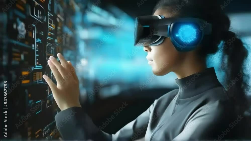 Interactive VR Hologram in a High-Tech Environment