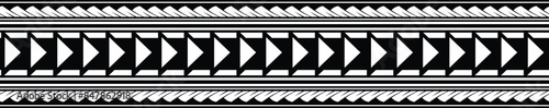 Polynesian tattoo tribal band design. Samoan tattoo tribal border.
