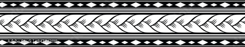 Polynesian-inspired tribal tattoo frame. Ethnic Maori band with tribal design.