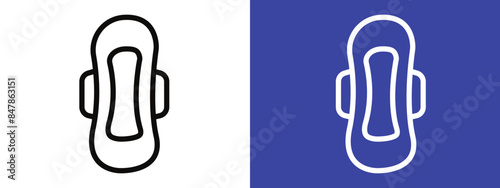 Feminine Hygiene Pad Icon Perfect for Women's Health and Sanitary Products