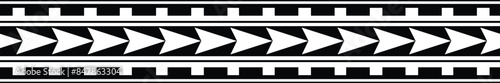 Polynesian tattoo tribal band design. Samoan tattoo tribal border.